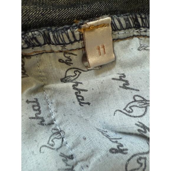 Baby Phat Women’s Jeans Size 11 Straight Leg Dark Wash Gold Cat Logo Y2K Denim - Picture 10 of 10